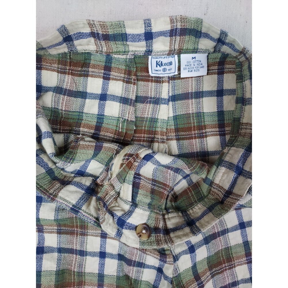 Vintage Kkomi Plaid Crop Top & Skort Set Women's Medium 90s 100% Cotton - Picture 12 of 16